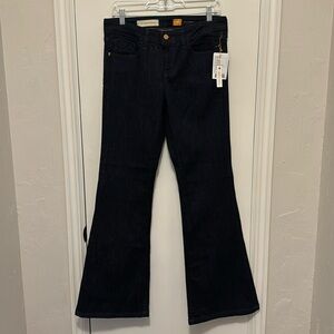 Anthropologie Pilcro and the Letterpress the STET Flare Dark Denim Jeans